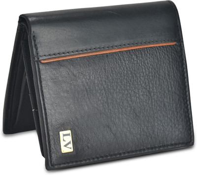 

LOUIS VINCENT Boys Multicolor Genuine Leather Wallet(9 Card Slots), Rich black