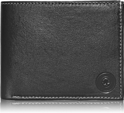 

POLLSTAR Men Black Genuine Leather Wallet(6 Card Slots)