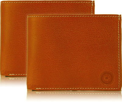 

POLLSTAR Men Tan Genuine Leather Wallet(6 Card Slots)