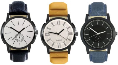 DelMen DMS13 Multicolour Analog Round Dial Stylish Men's Combo Watches Watch  - For Men   Watches  (DelMen)