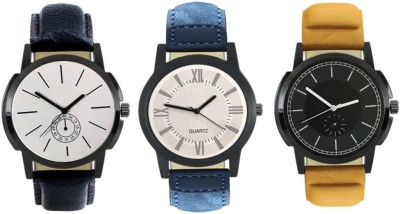 DelMen DMS11 Multicolour Analog Round Dial Stylish Men's Combo Watches Watch  - For Men   Watches  (DelMen)