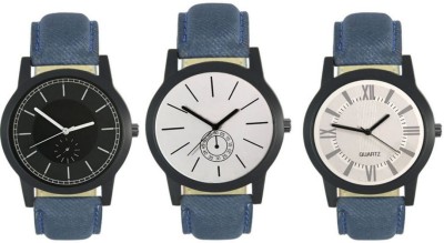 DelMen DMS28 Multicolour Analog Round Dial Stylish Men's Combo Watches Watch  - For Men   Watches  (DelMen)