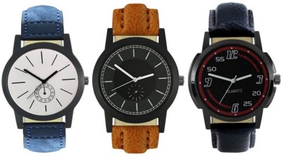 DelMen DMS27 Multicolour Analog Round Dial Stylish Men's Combo Watches Watch  - For Men   Watches  (DelMen)