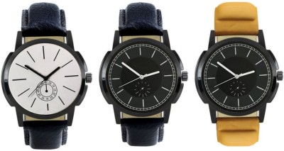DelMen DMS09 Multicolour Analog Round Dial Stylish Men's Combo Watches Watch  - For Men   Watches  (DelMen)