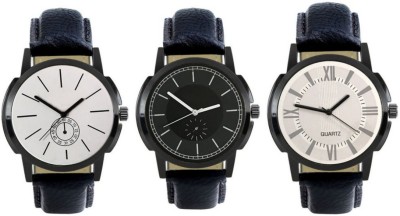 DelMen DMS10 Multicolour Analog Round Dial Stylish Men's Combo Watches Watch  - For Men   Watches  (DelMen)