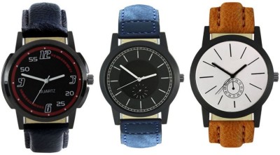 DelMen DMS31 Multicolour Analog Round Dial Stylish Men's Combo Watches Watch  - For Men   Watches  (DelMen)