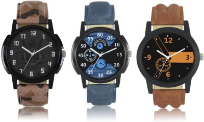 DelMen DMS270 Multicolor Dial analogue Watches for men(Pack Of 3) Watch  - For Men   Watches  (DelMen)