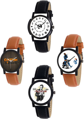 

Maxi Retail Youngsters Choice Combo S1-1_3_5_6 (Pack of 4) Watch - For Men