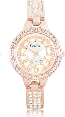 Keepkart KK=89 Designer Rich~Look Cronograph Pattern Metal Strap Watch For Women And Girls Watch  - For Girls   Watches  (Keepkart)