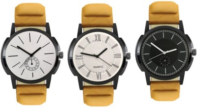 DelMen DMS17 Multicolour Analog Round Dial Stylish Men's Combo Watches Watch  - For Men   Watches  (DelMen)