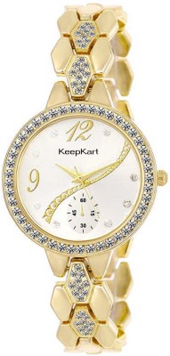 Keepkart KK=92 Designer Rich~Look Cronograph Pattern Metal Strap Watch For Women And Girls Watch  - For Women   Watches  (Keepkart)