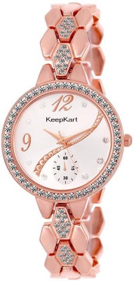 Keepkart KK=91 Designer Rich~Look Cronograph Pattern Metal Strap Watch For Women And Girls Watch  - For Girls   Watches  (Keepkart)