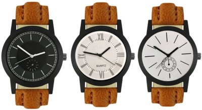 DelMen DMS33 Multicolour Analog Round Dial Stylish Men's Combo Watches Watch  - For Men   Watches  (DelMen)