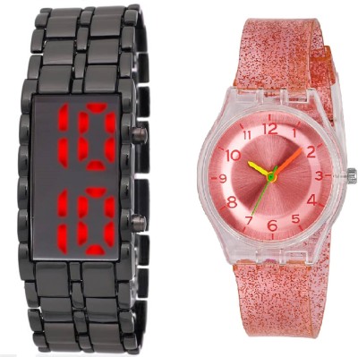 SOOMS LEDSKMEI HEAVY BRACELET WITH RED LIGHT FOR TEENAGERS WITH XYZ-SPARKLING RED FEATHER WEIGHT FOR LADIES Watch  - For Boys & Girls   Watches  (Sooms)