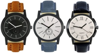 DelMen DMS29 Multicolour Analog Round Dial Stylish Men's Combo Watches Watch  - For Men   Watches  (DelMen)