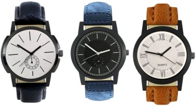 DelMen DMS12 Multicolour Analog Round Dial Stylish Men's Combo Watches Watch  - For Men   Watches  (DelMen)