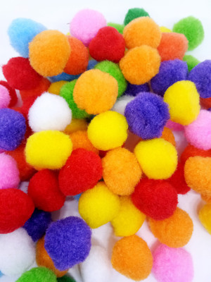 

Aadya Crafts Multi Color Pom Pom 2.5cm