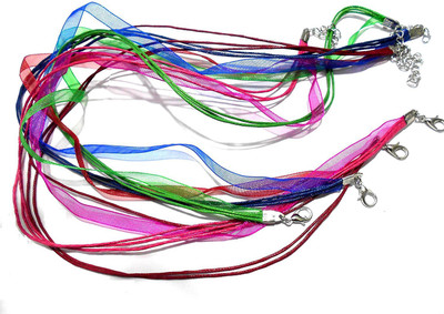 

GOELX Colorful necklace Net back ropes with locks, pack of 5