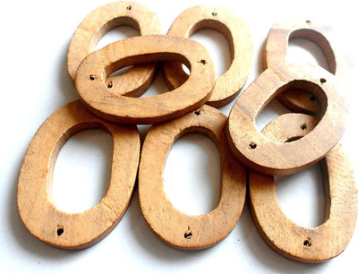 

GOELX Wooden Oval Rings for Jewellery/Wrapping