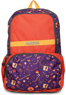

American Tourister AMT HASHTAG BACKPACK02-OR 27 L Backpack(Orange, Blue), Orange 2