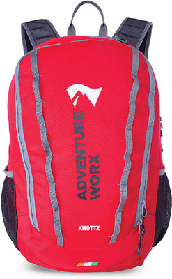 

Adventure Worx Knottz daypack with AerWire Tech 28L 28 L Backpack(Grey), Red