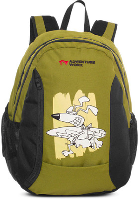 

Adventure Worx Rise school backpack with AerWireT 32L 32 L Backpack(Black), Green