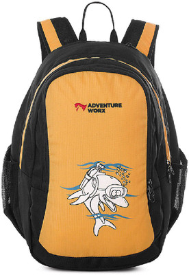 

Adventure Worx Shine school backpack with AerWire Tech 32L 28 L Backpack(Black), Yellow