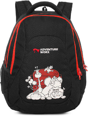 

Adventure Worx Sparkle school backpack with AerWireT 28L 38 L Backpack(Red), Black
