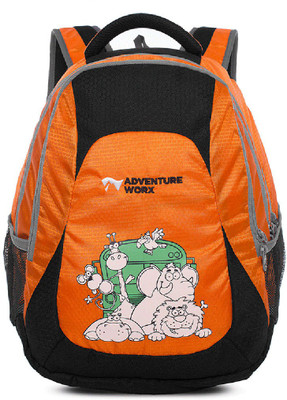 

Adventure Worx Sparkle school backpack with AerWireT 28L 28 L Backpack(Black), Orange