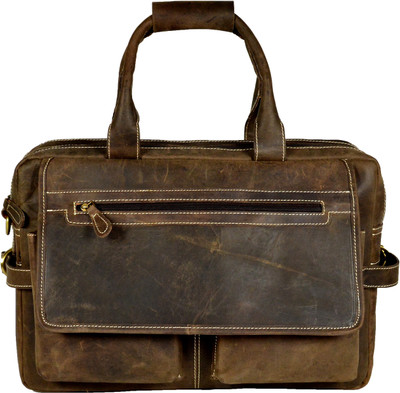 

Adimani 15.6 inch Laptop Messenger Bag(Brown), Coffee brown
