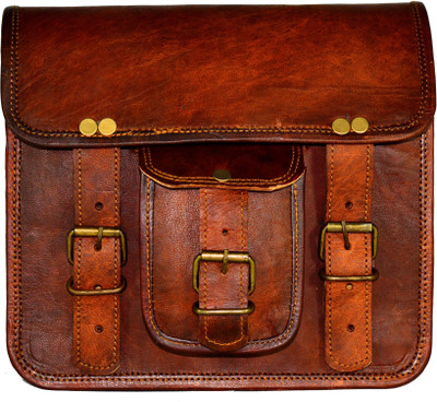 

Adimani Men & Women Casual Brown Genuine Leather Sling Bag