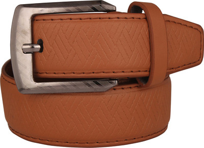 

JVoutfits Men Casual Tan Artificial Leather Belt