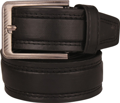 

JVoutfits Men Casual Black Artificial Leather Belt
