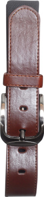 

lARA Men Casual Brown, Black Synthetic, Fabric Belt, Black;brown