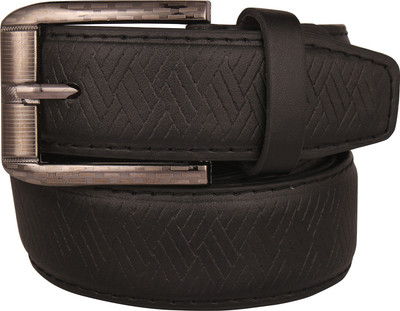 

JVoutfits Men Casual Black Artificial Leather Belt