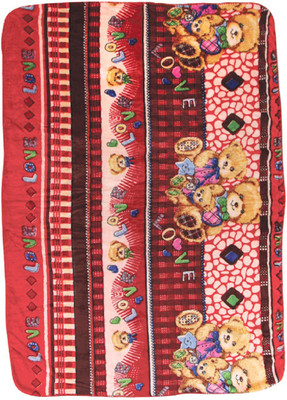 

MeeMee Printed  Blanket(Cotton, Red