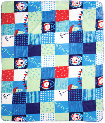 

MeeMee Printed  Blanket(Cotton, Light Blue
