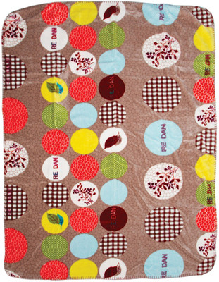 

MeeMee Printed  Blanket(Cotton, Brown