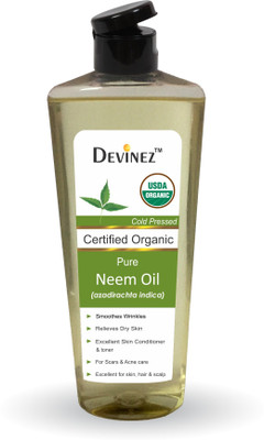 

Devinez Neem Oil - 100% Pure & Organic, Natural, Undiluted, Smoothes Wrinkles, Relieves Dry Skin, Scars & Acne care, Skin Conditioner & toner, Dandruff care, Hair Growth(210 ml)