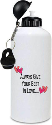 

Juvixbuy Just Love Sipper / Water Bottle With Free 1 Cap ( Aluminium ) 750ml 750 ml Sipper(Pack of 1, Multicolor), White