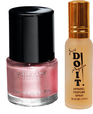 

Oriflame Sweden Pure Colour Polish Mini (Trendy Nude - 30795) With Just Do It Perfume 30ml(Set of 2)