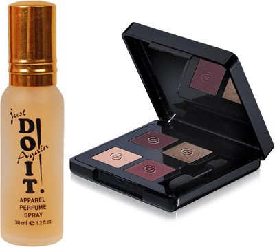 

Oriflame Sweden Giordani Gold Eye Shadow Quad 5.2g (Radiant Plum - 32077) Wth Just Doit Perfume 30ml(Set of 2)