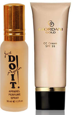 

Oriflame Sweden Giordani Gold CC Cream SPF 35 40ml (Light - 30988) Wth Just Doit Perfume 30ml(Set of 2)