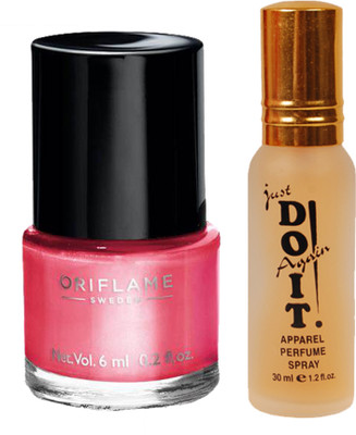 

Oriflame Sweden Pure Colour Polish Mini (Pink Crush - 30796) With Just Do It Perfume 30ml(Set of 2)