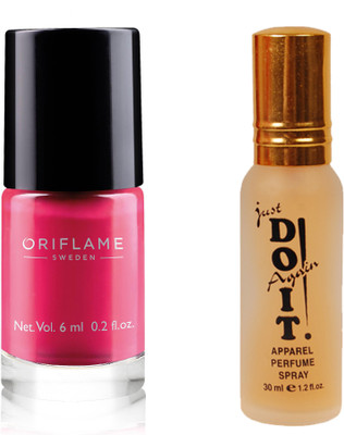 

Oriflame Sweden Pure Colour Polish Mini (Peach Pink - 33078) With Just Do It Perfume 30ml(Set of 2)
