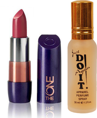 

Oriflame Sweden The ONE 5-in-1 Colour Stylist Lipstick 4g (Garnet Attraction - 30658) With Just Do It Perfume 30ml(Set of 2)