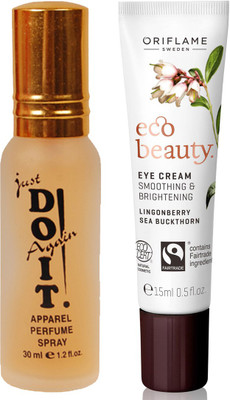 

Oriflame Sweden Ecobeauty Eye Cream 15ml (32200) With Just Doit Perfume 30ml(Set of 2)