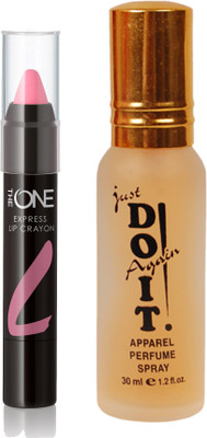 

Oriflame Sweden THE ONE Express Lip Crayon 2.8g (Bubble Gum Pink - 33186) With Just Do It Perfume 30ml(Set of 2)