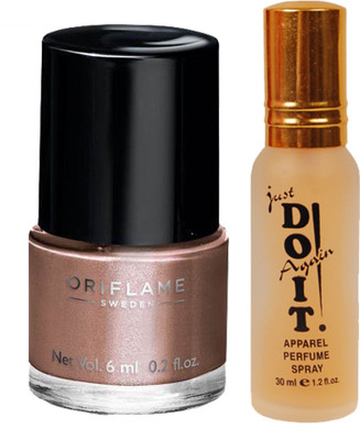 

Oriflame Sweden Pure Colour Polish Mini (Bronzed Brown - 30801) With Just Do It Perfume 30ml(Set of 2)