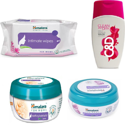 

Himalaya Intimate Wipes, Soothing Body Butter Jasmine, Clean And Dry, Soothing Body Butter Rose(Set of 4)